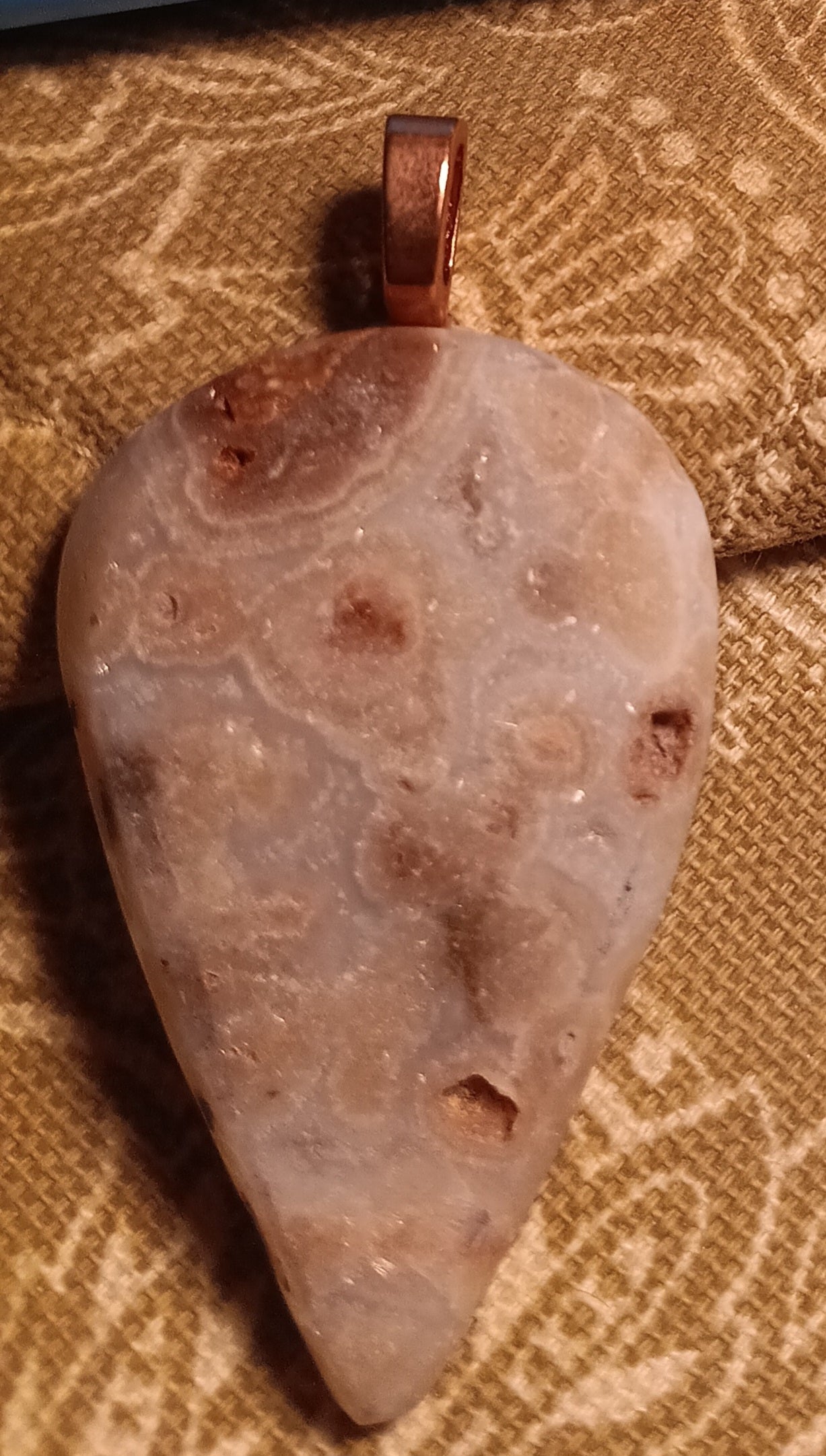 Flower Plum Agate Pendant