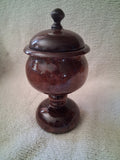 One-of-a-Kind Hand-Turned Walnut Pedestal Wood Bowl