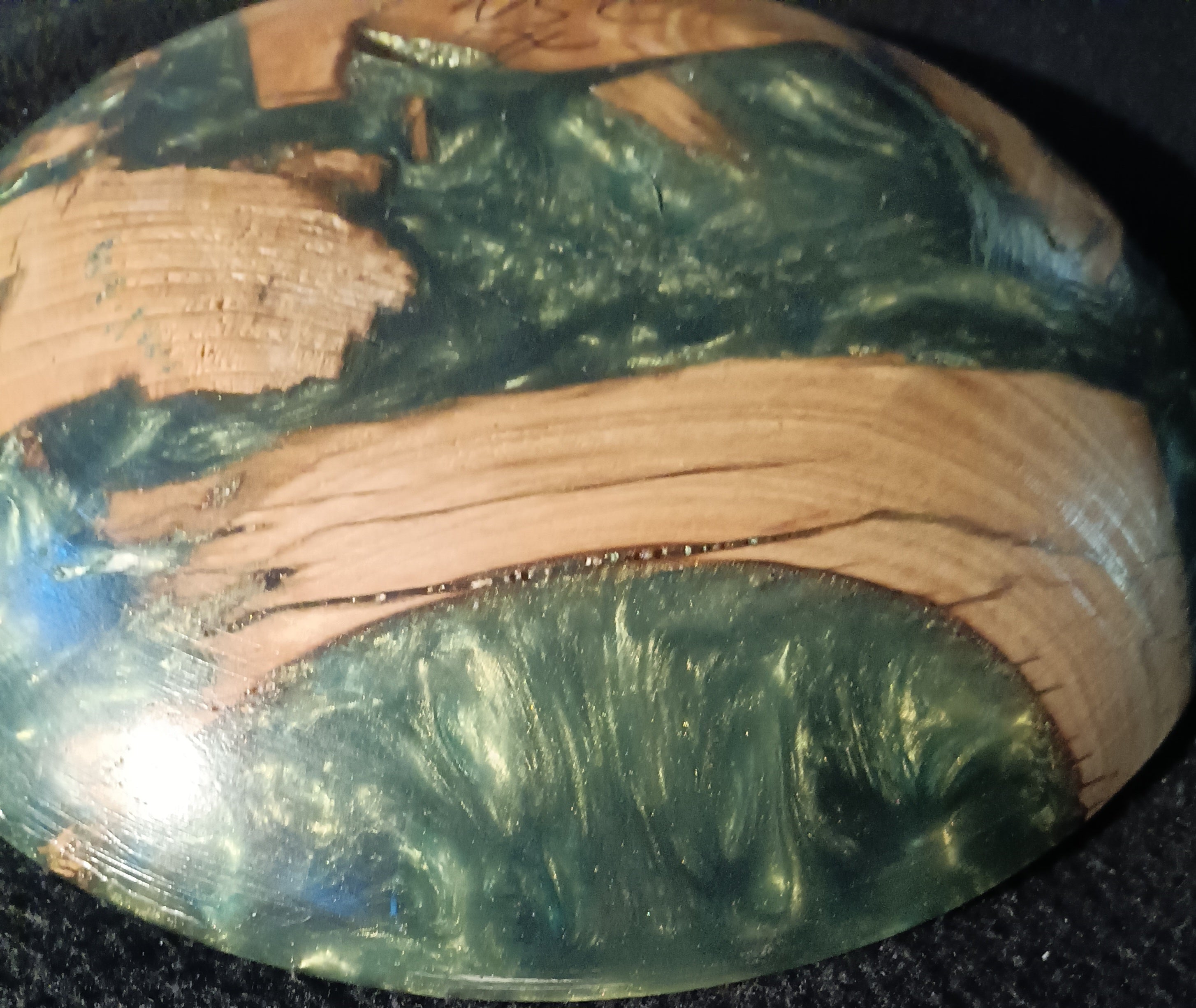 One-Of-A-Kind Hand-turned Cypress Wood Resin Bowl