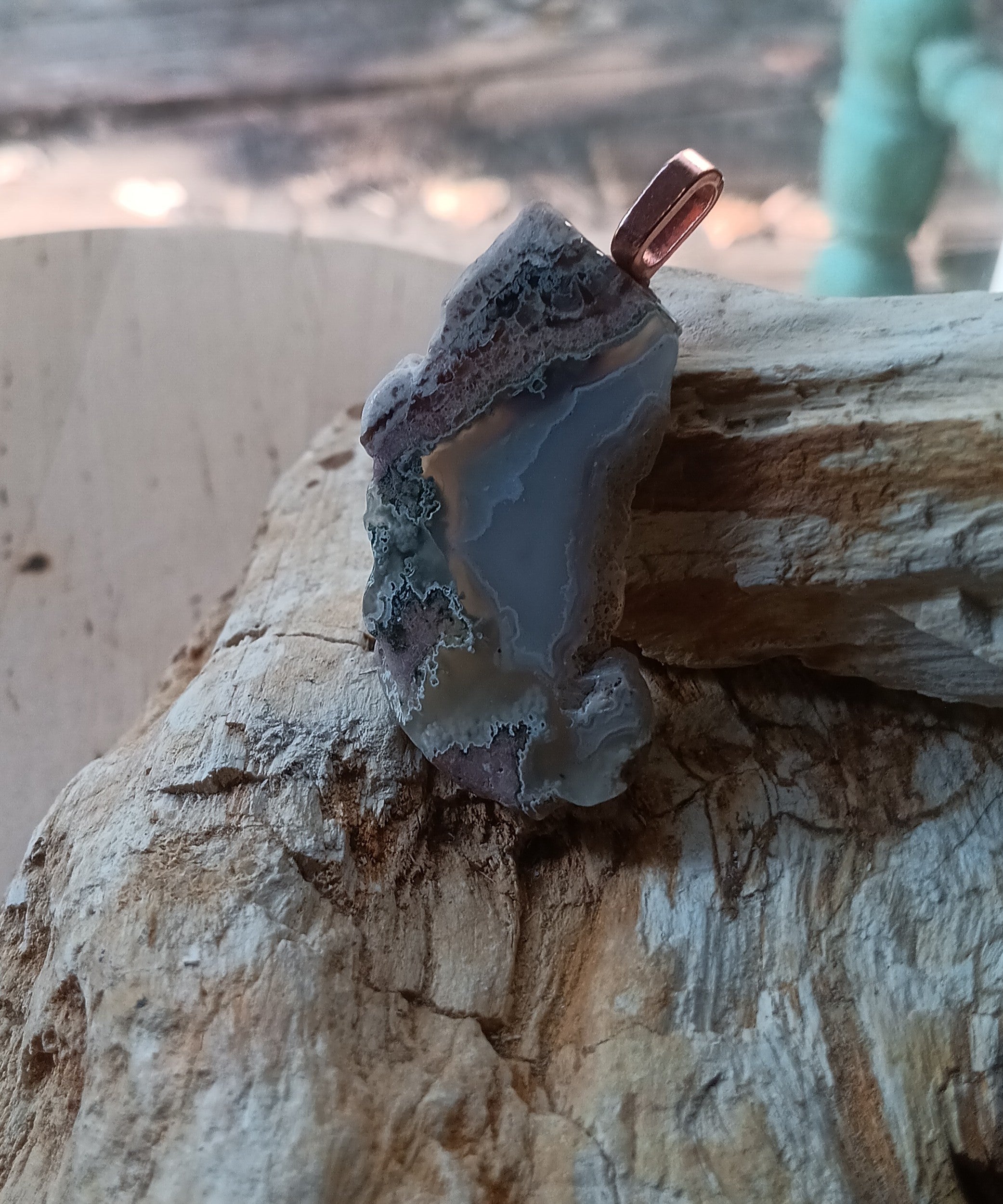 One-of-a-Kind Crazy Lace Agate Pendant